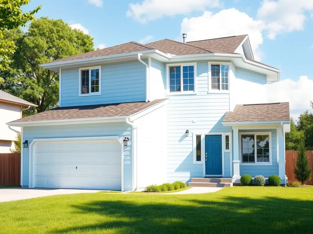 A picture of a suburban home in Vancouver, BC, featuring newly installed vinyl siding, showcasing its clean appearance and energy-efficient properties.