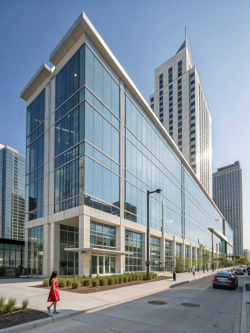 A commercial building with newly installed metal siding, emphasizing the sleek and modern look. The image should highlight the durability and aesthetic appeal of metal siding.